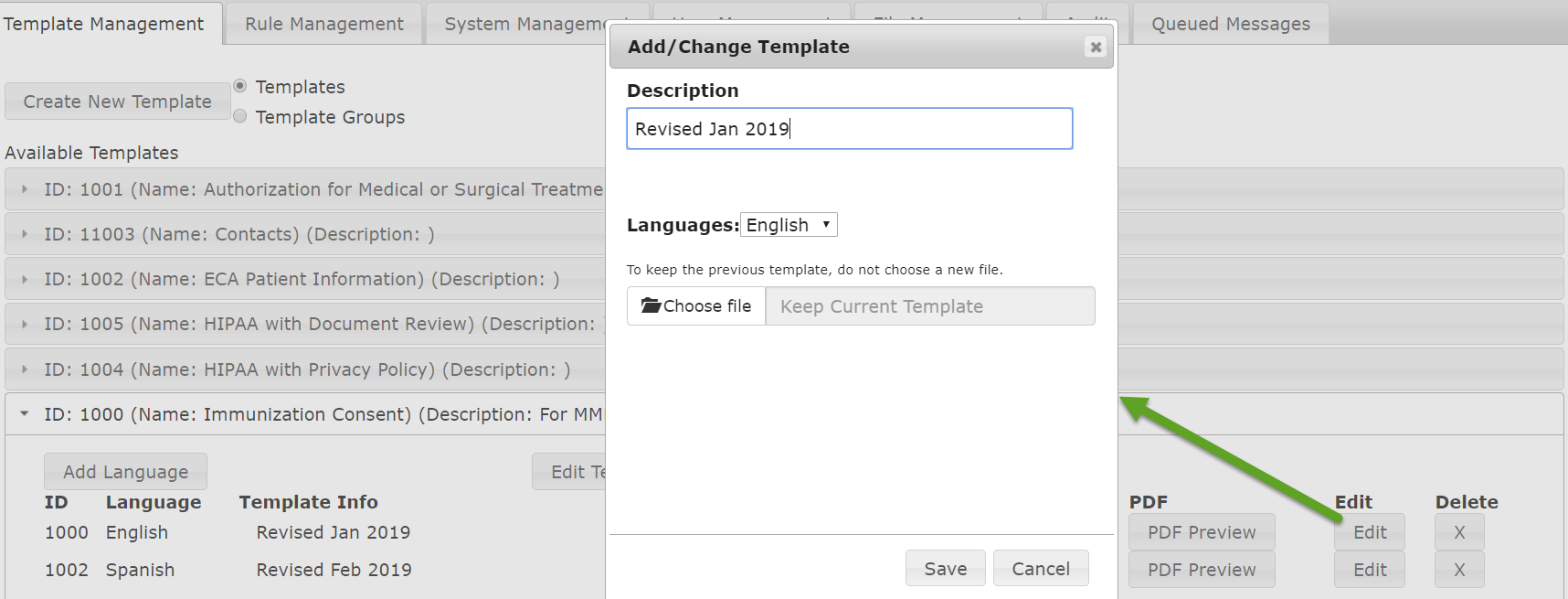 VSC 6.0 Edit Language Template